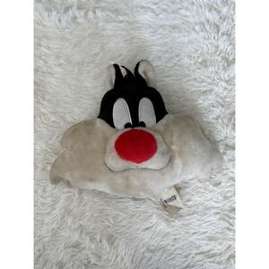 Sylvester the Cat Plush Pillow Face Six Flags Looney Tunes‎ Kids Toy